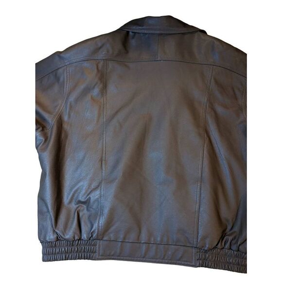 NWOT Handyman leather bomber jacket.vintage - Picture 4 of 11